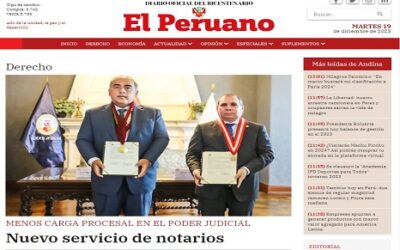 Nuevo servicio de notarios (Diario El Peruano)
