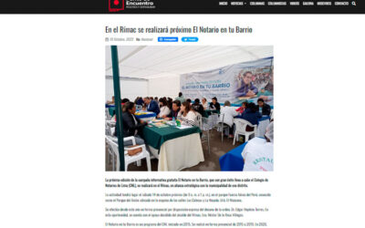 En el Rímac se realizará próximo El Notario en tu Barrio (Portal Punto de Encuentro)