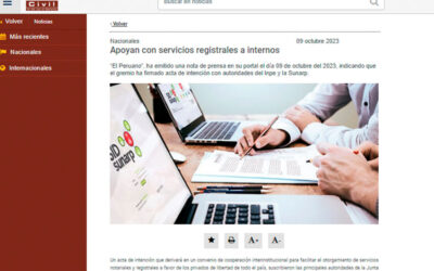 Apoyan con servicios registrales a internos (Portal Actualidad Civil)