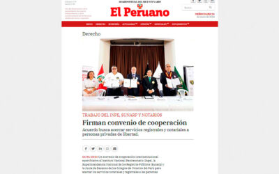 Firman convenio de cooperación (Diario El Peruano)