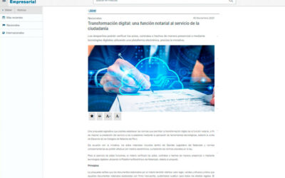 Transformación digital: una función notarial al servicio de la ciudadanía (Actualidad Empresarial)
