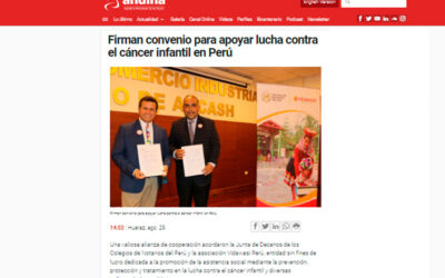 Firman convenio para apoyar lucha contra el cáncer infantil en Perú (Andina Agencia Peruana de Noticias)