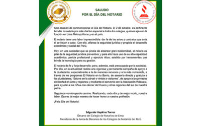 Saludo por el Día del Notario (2.10.2023)