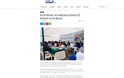 En el Rímac se realiza El Notario en tu Barrio (Portal Perú Informa)