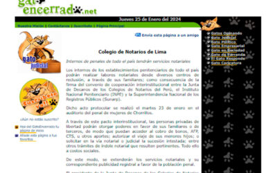 Internos de penales de todo el país tendrán servicios notariales (Portal Informativo Gato Encerrado)