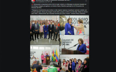 Ministra de la Mujer y Poblaciones Vulnerables asistió al II Encuentro de Notarias del Perú (Facebook Ministerio de la Mujer)